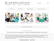 Tablet Screenshot of blondhaircare.com